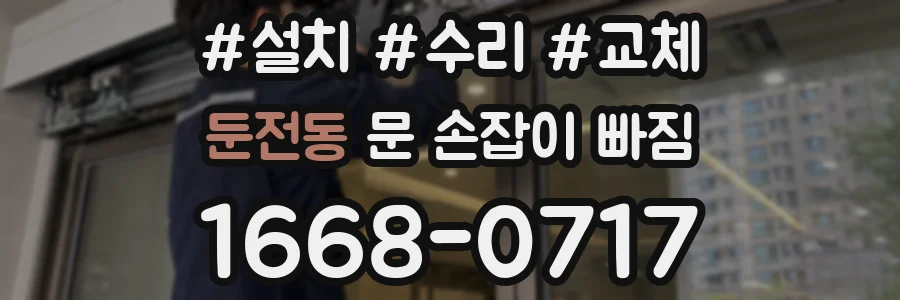 둔전동 문 손잡이 빠짐