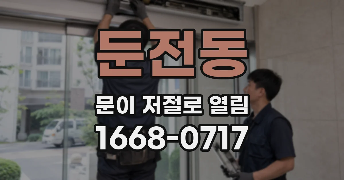 둔전동 문이 저절로 열림