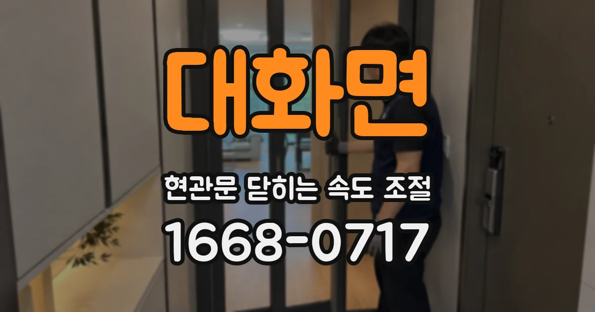 대화면 현관문 닫히는 속도 조절