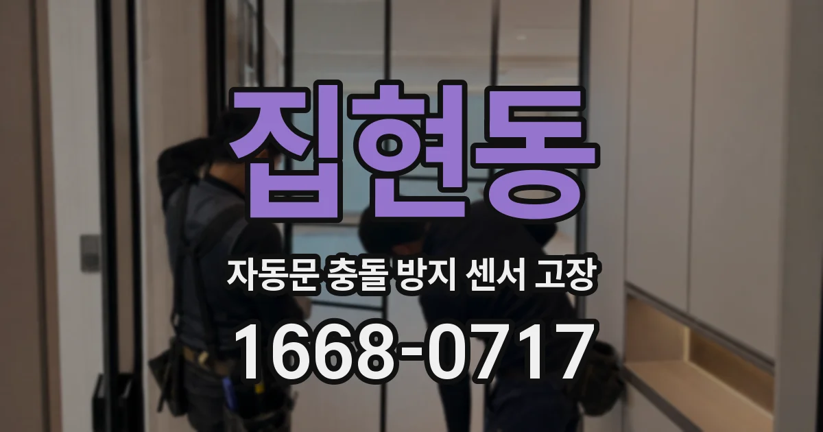 집현동 자동문 충돌 방지 센서 고장