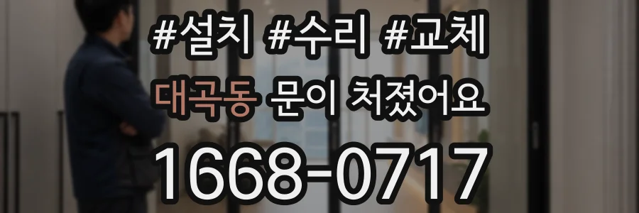 대곡동 문이 처졌어요