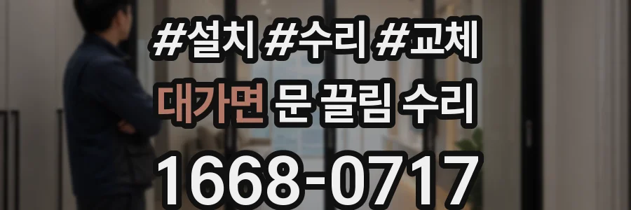 대가면 문 끌림 수리