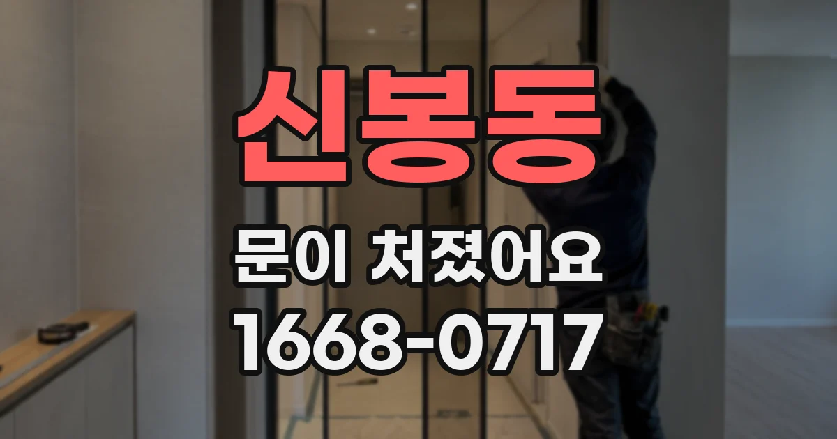 신봉동 문이 처졌어요