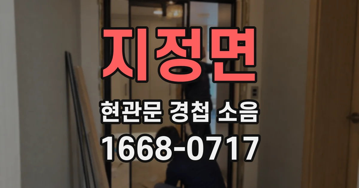 지정면 현관문 경첩 소음