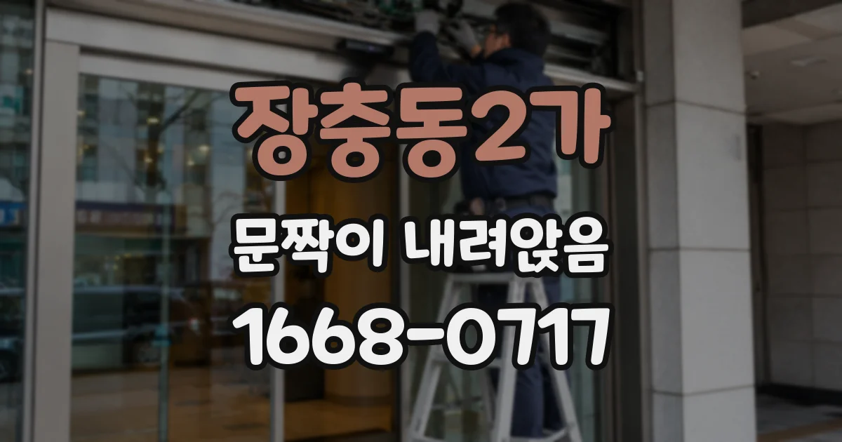 장충동2가 문짝이 내려앉음