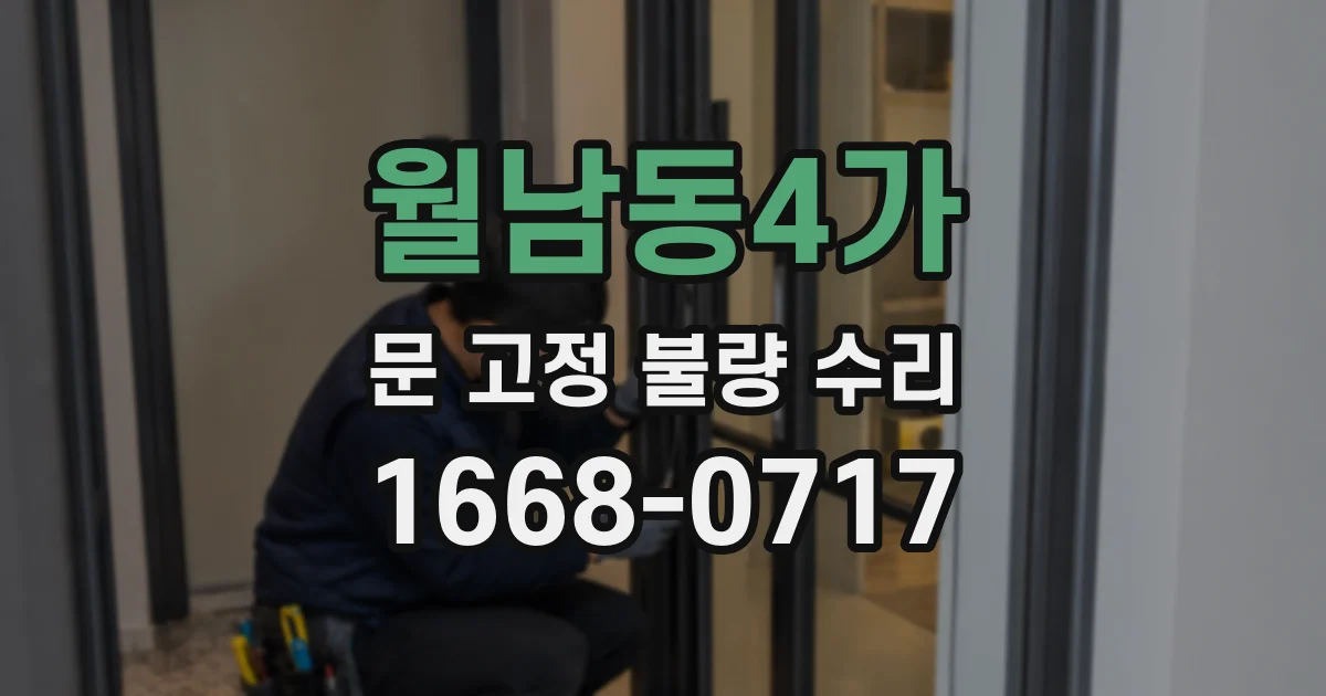 월남동4가 문 고정 불량 수리