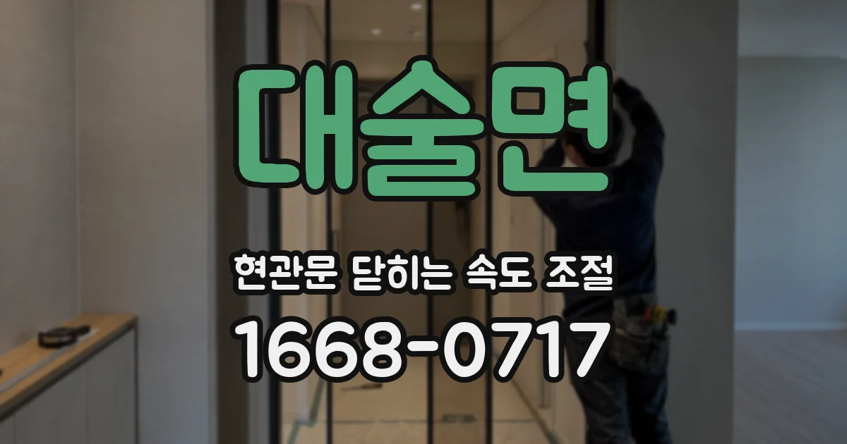 대술면 현관문 닫히는 속도 조절