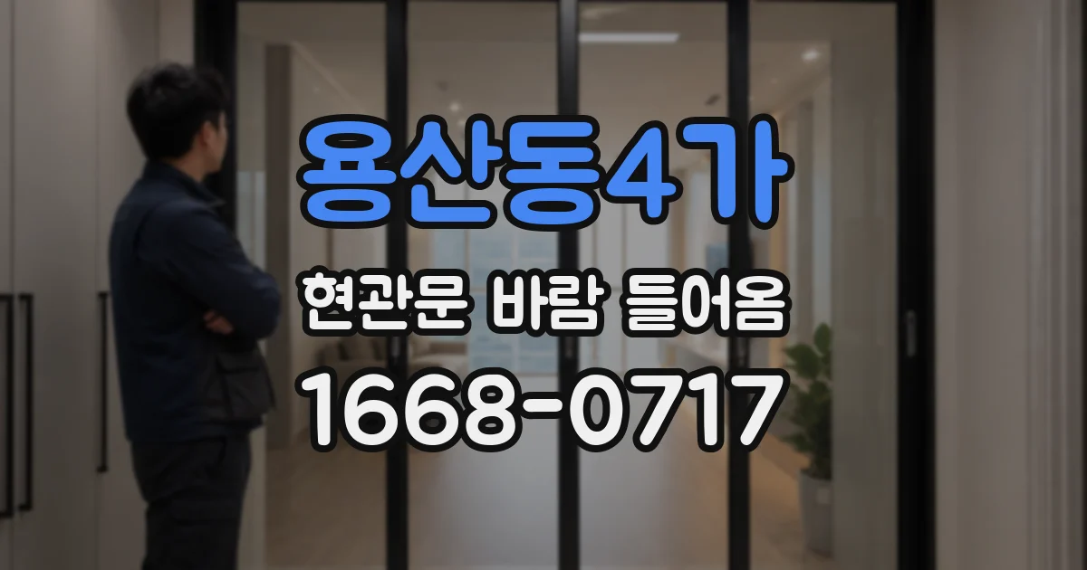 용산동4가 현관문 바람 들어옴