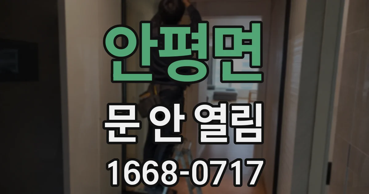 안평면 문 안 열림