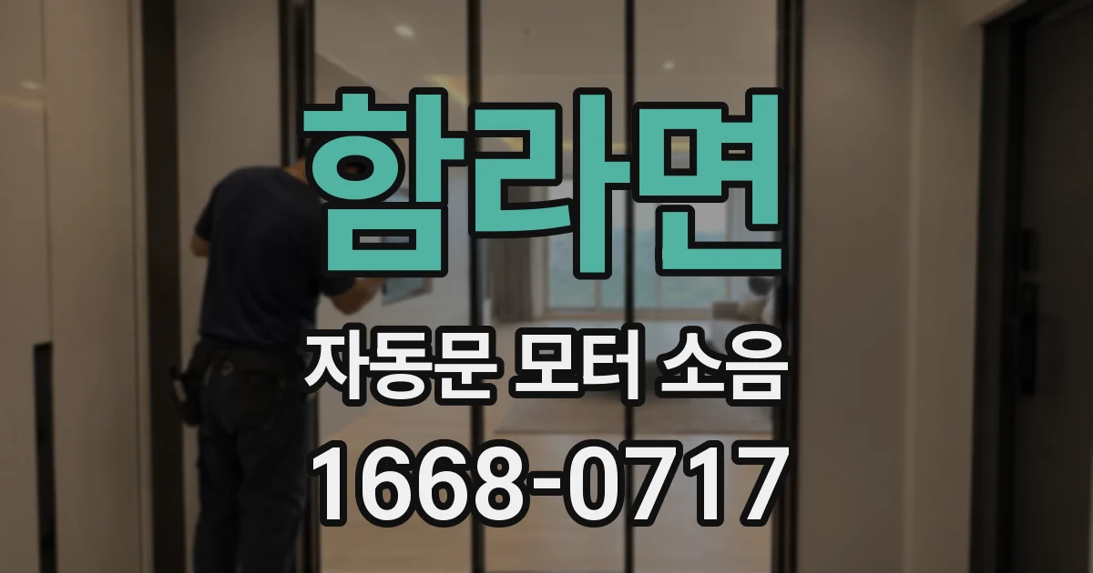 함라면 자동문 모터 소음