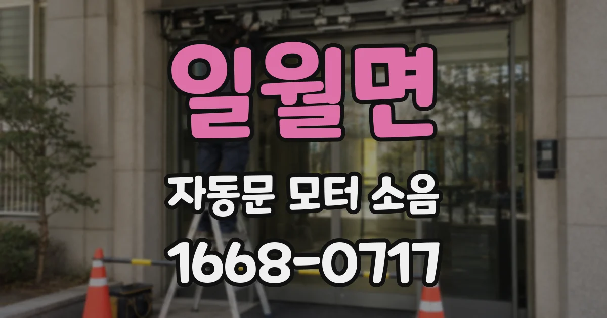 일월면 자동문 모터 소음