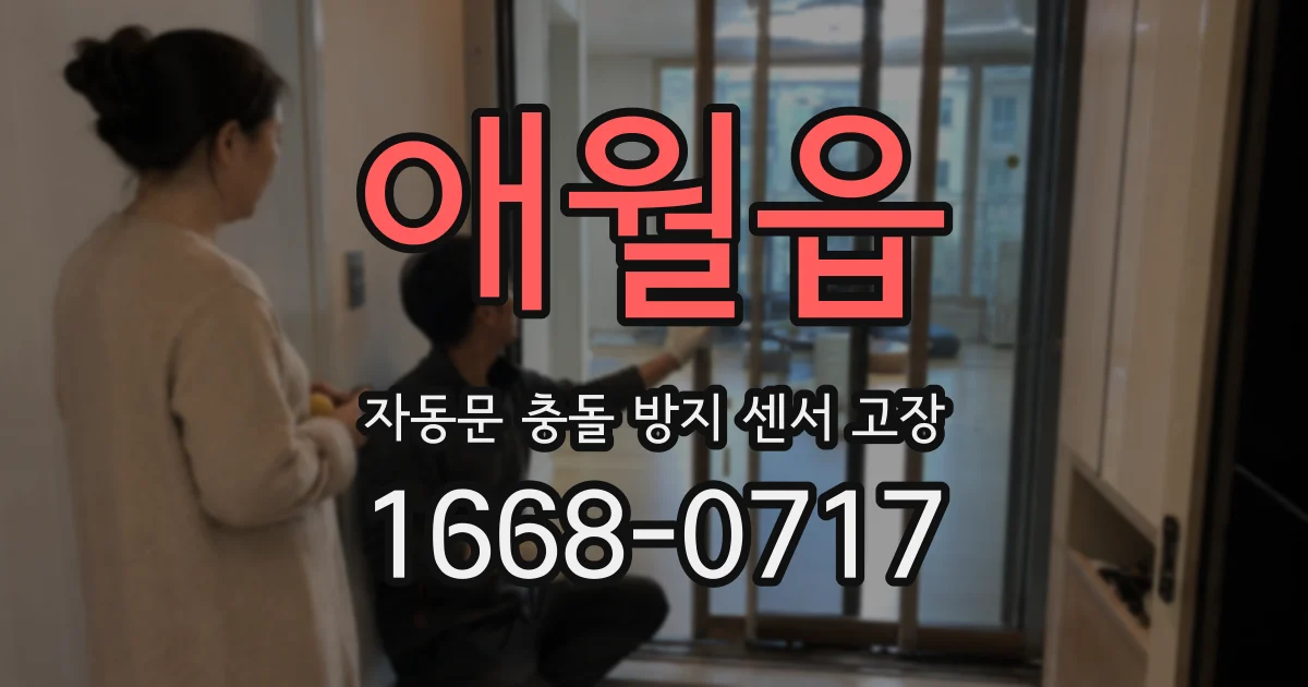 애월읍 자동문 충돌 방지 센서 고장