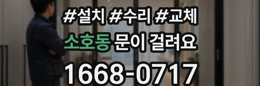 소호동 문이 걸려요