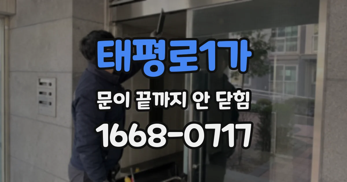 태평로1가 문이 끝까지 안 닫힘