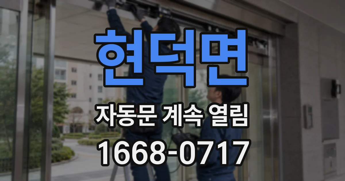 현덕면 자동문 계속 열림