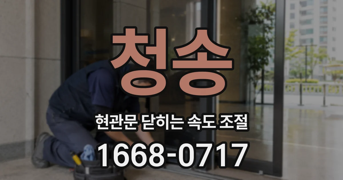 청송 현관문 닫히는 속도 조절