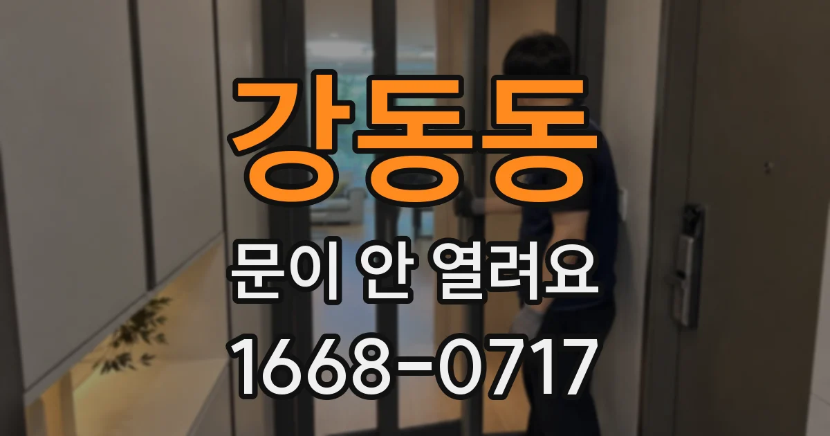 강동동 문이 안 열려요