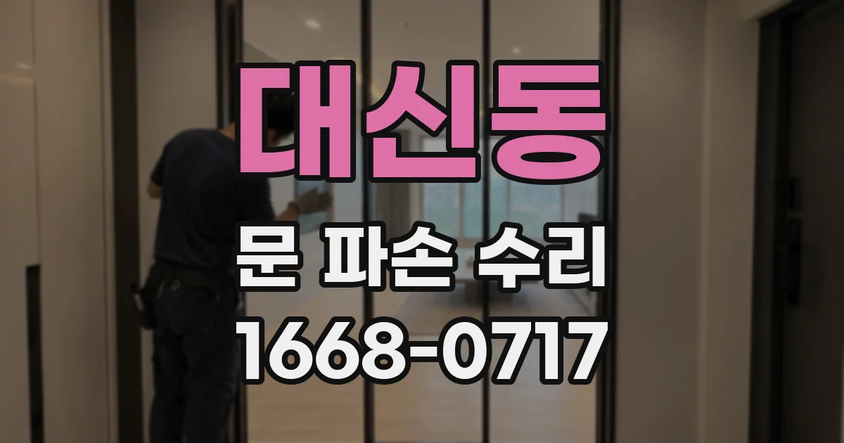 대신동 문 파손 수리