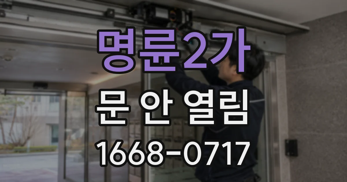 명륜2가 문 안 열림