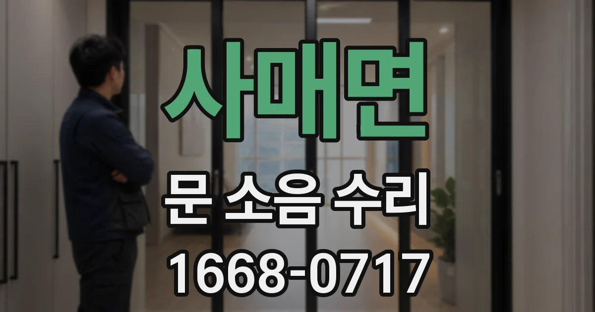 사매면 문 소음 수리