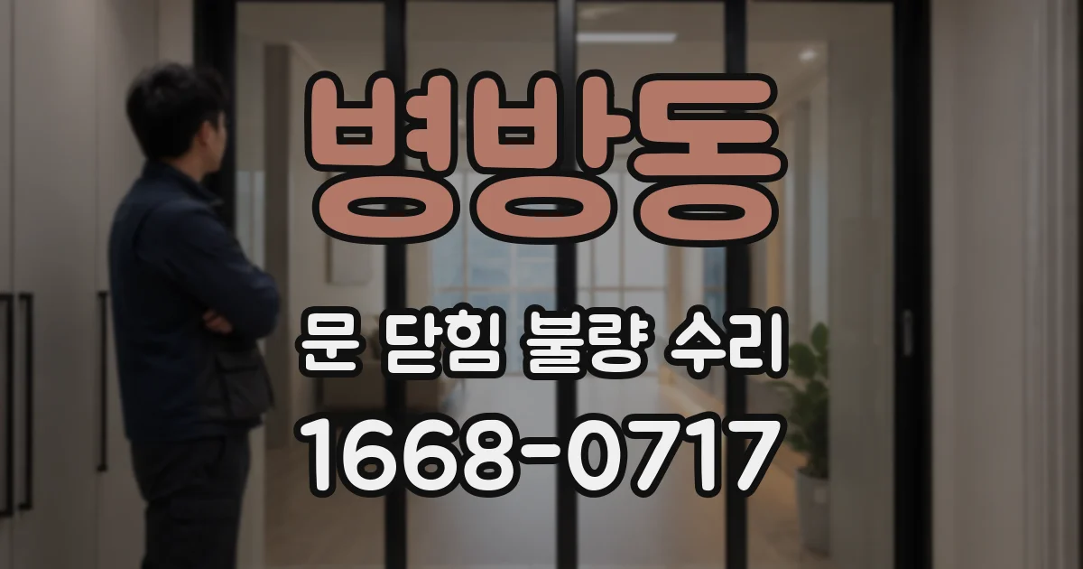병방동 문 닫힘 불량 수리