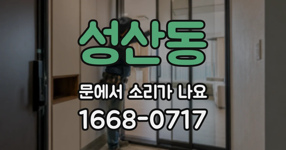 성산동 문에서 소리가 나요