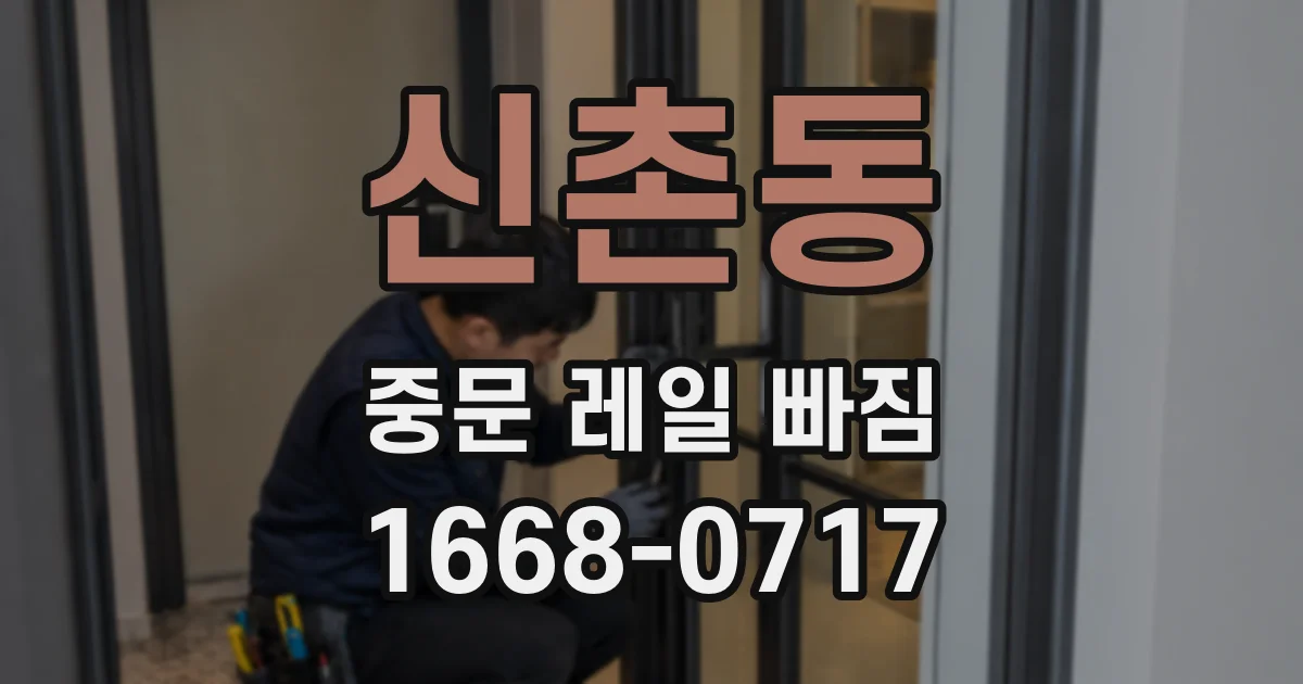 신촌동 중문 레일 빠짐