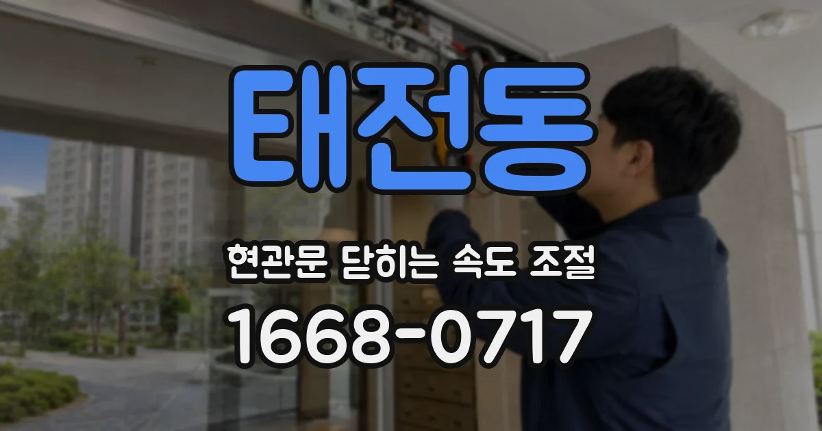 태전동 현관문 닫히는 속도 조절