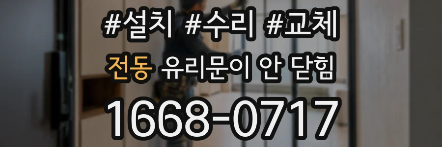 전동 유리문이 안 닫힘