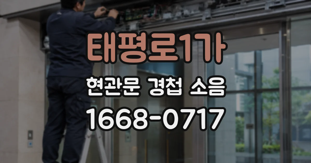 태평로1가 현관문 경첩 소음