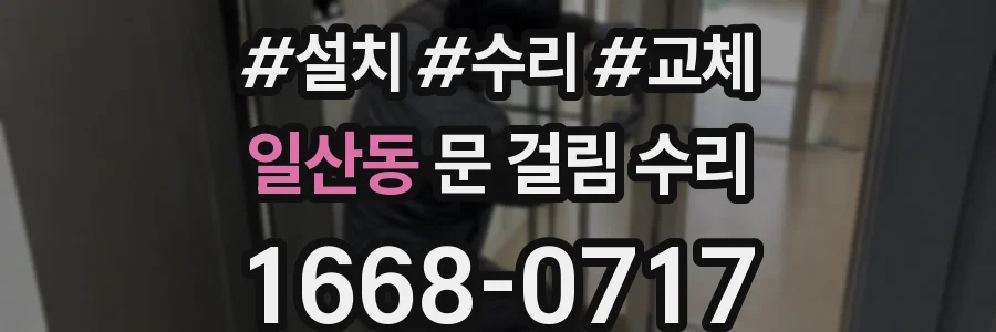 일산동 문 걸림 수리