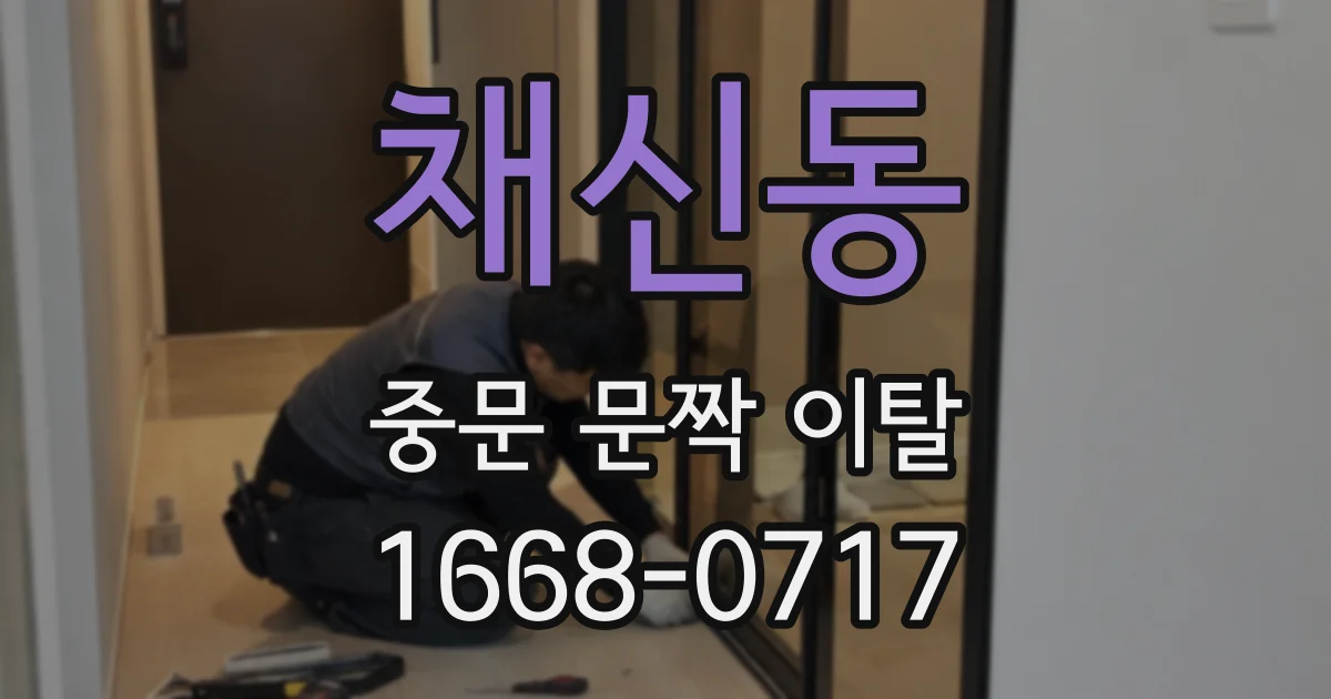 채신동 중문 문짝 이탈