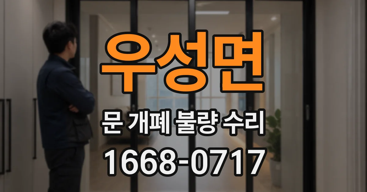 우성면 문 개폐 불량 수리