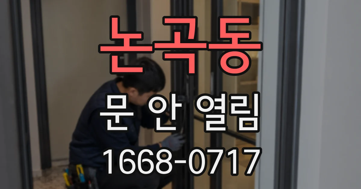논곡동 문 안 열림