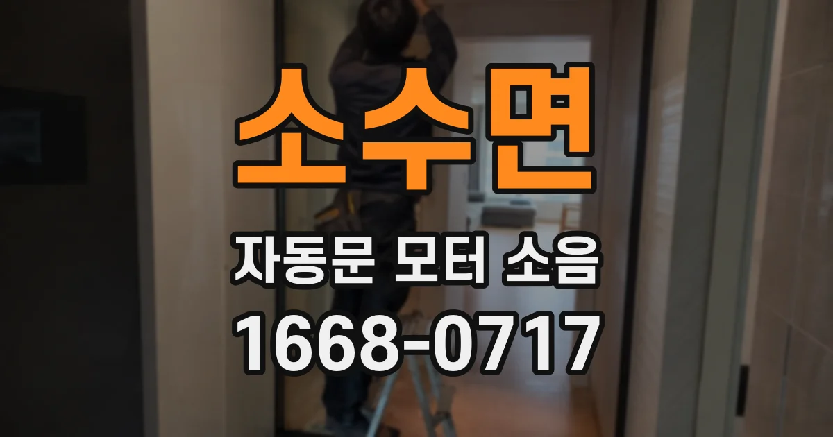 소수면 자동문 모터 소음