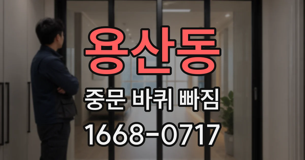 용산동 중문 바퀴 빠짐