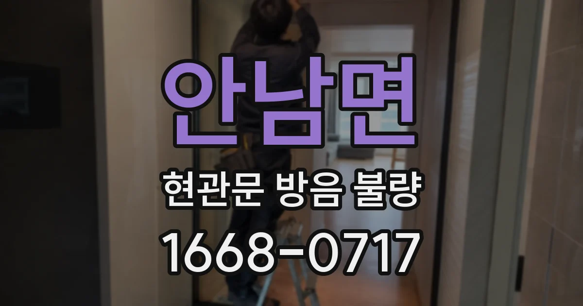 안남면 현관문 방음 불량