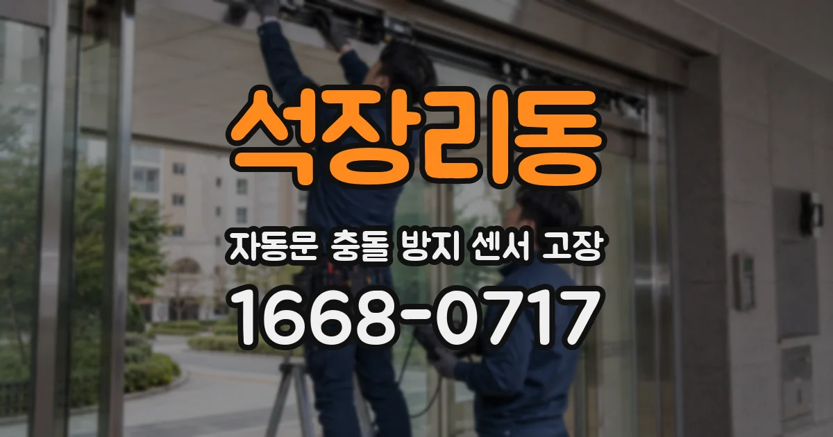 석장리동 자동문 충돌 방지 센서 고장