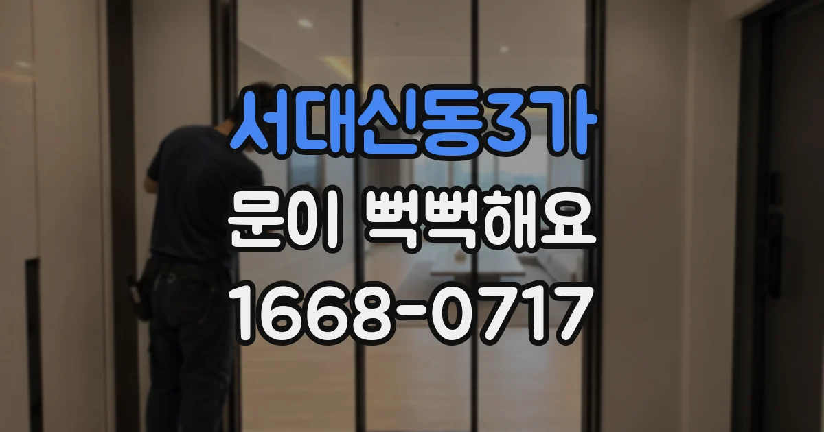 서대신동3가 문이 뻑뻑해요