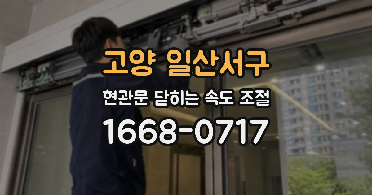 고양 일산서구 현관문 닫히는 속도 조절