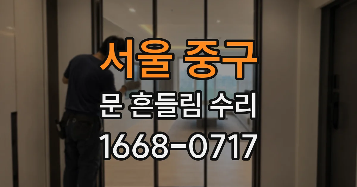 서울 중구 문 흔들림 수리