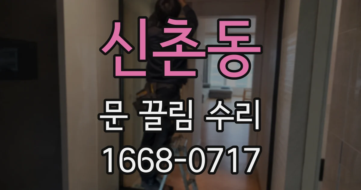 신촌동 문 끌림 수리
