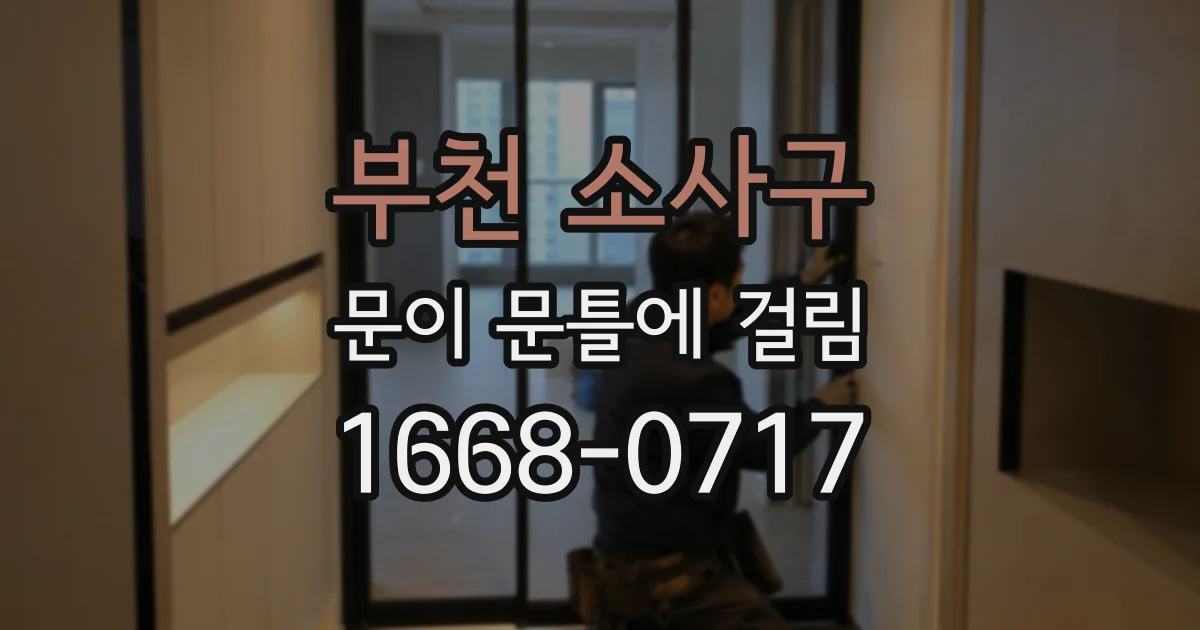 부천 소사구 문이 문틀에 걸림