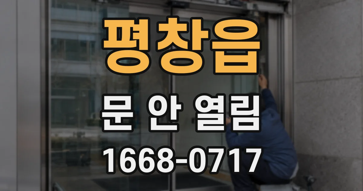 평창읍 문 안 열림