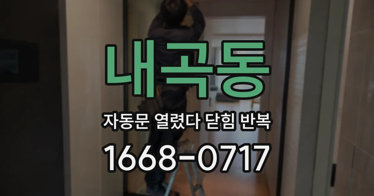 내곡동 자동문 열렸다 닫힘 반복