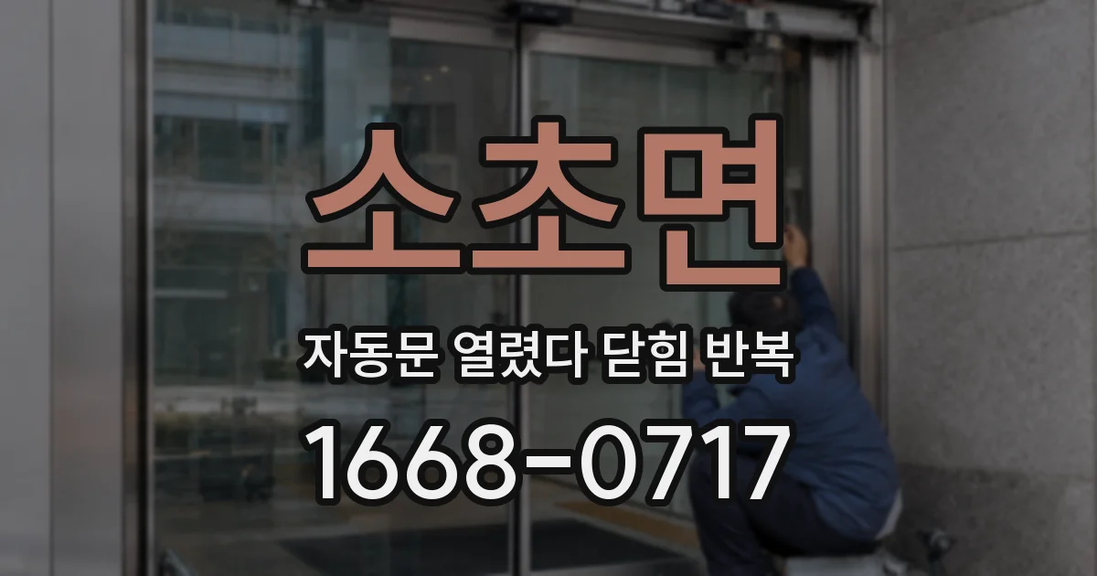 소초면 자동문 열렸다 닫힘 반복