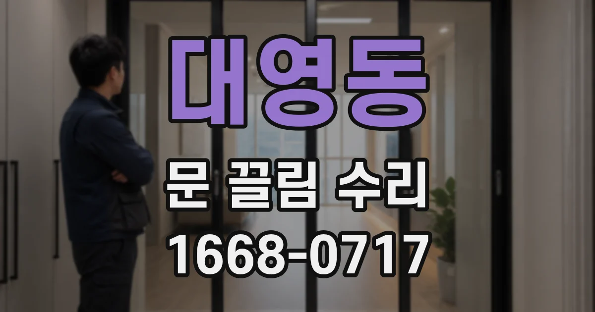 대영동 문 끌림 수리