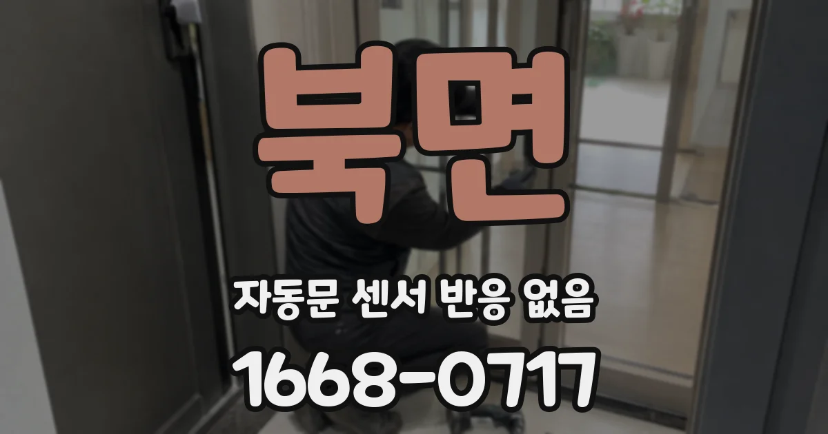 북면 자동문 센서 반응 없음