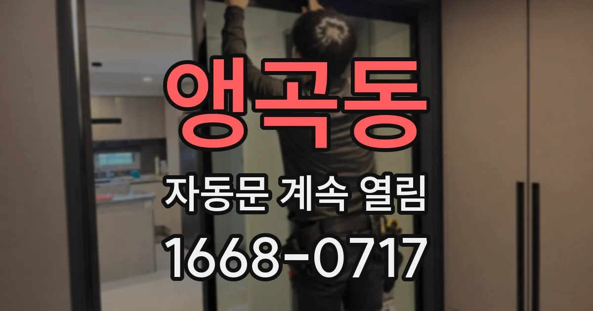앵곡동 자동문 계속 열림