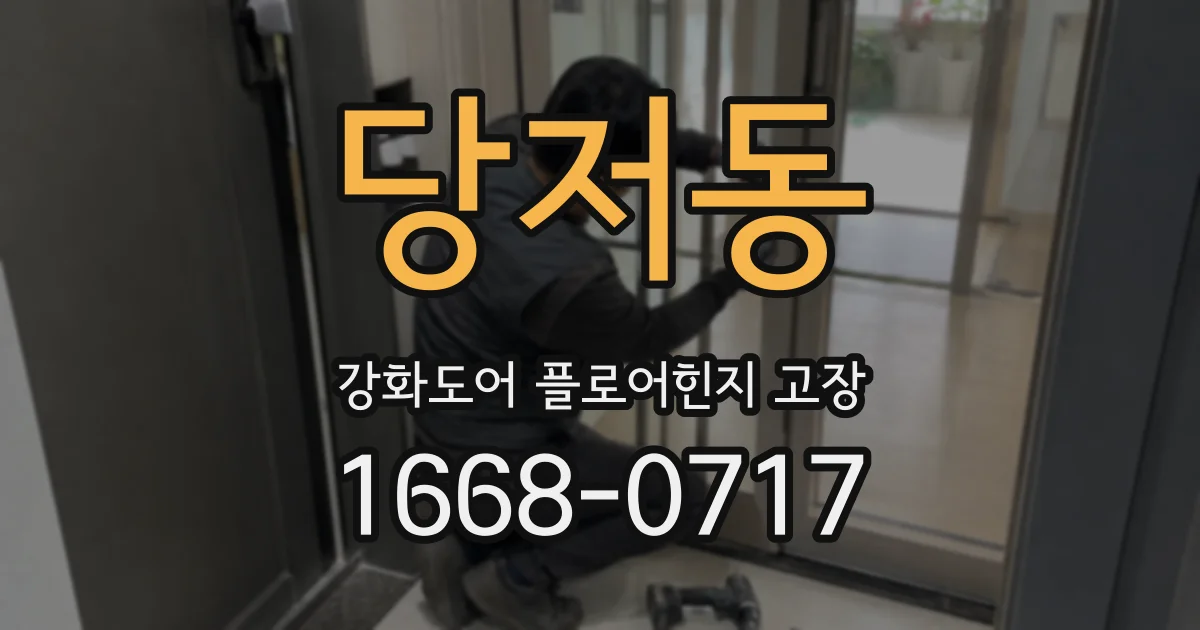 당저동 강화도어 플로어힌지 고장